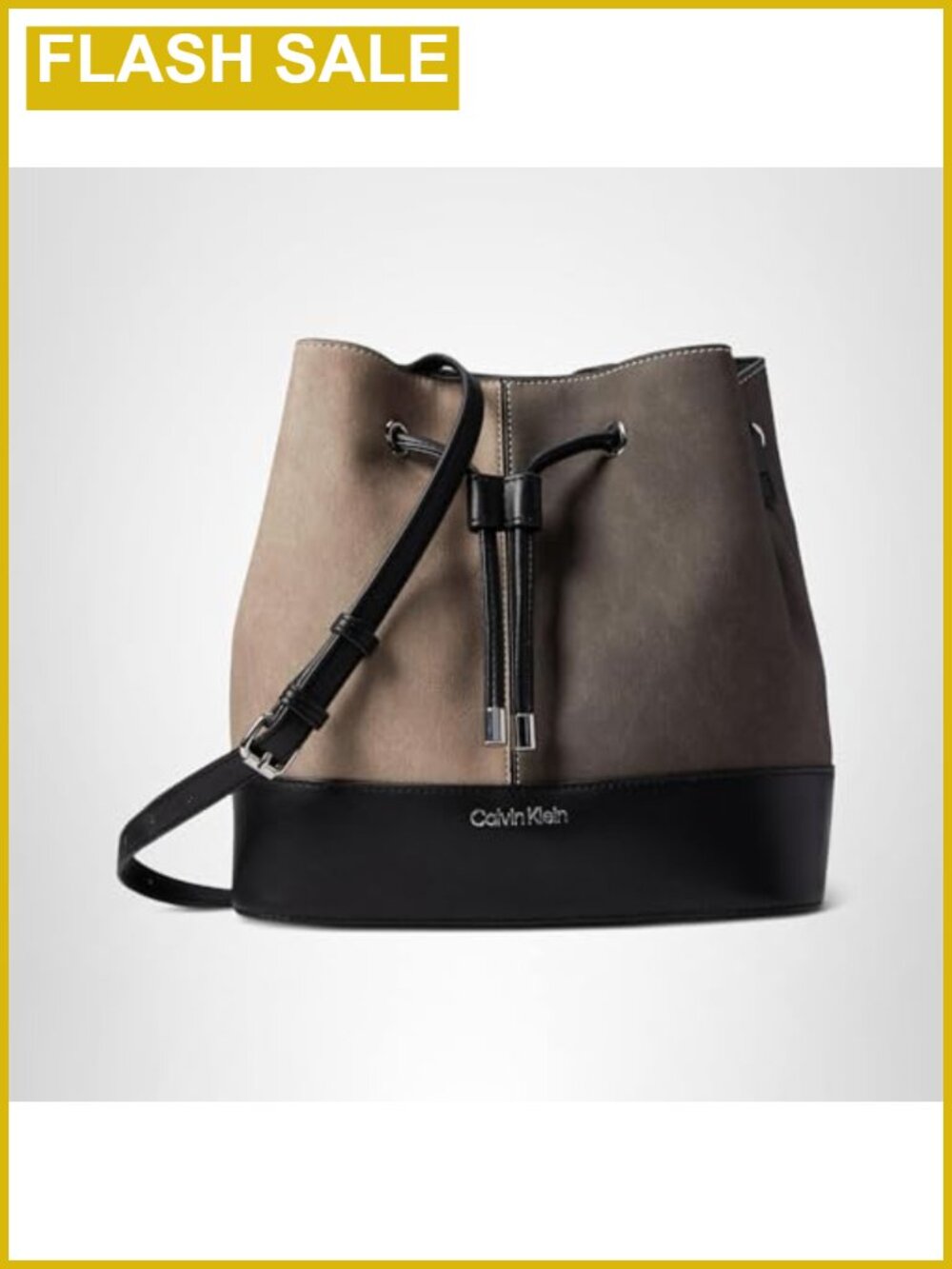 Faux Leather Convertible Bucket Shoulder Bag Drawstring Closure